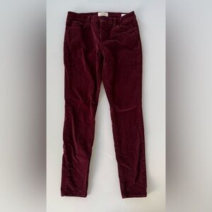 Baldwin Sophia Mulberry Corduroy Pants Size 27